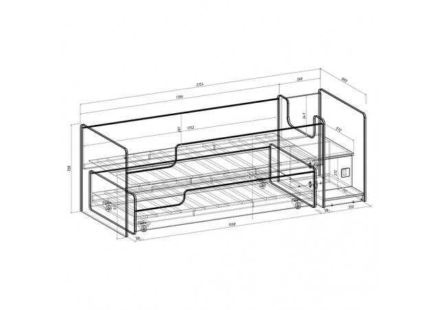 Детская выкатная кровать Легенда К302.41 в Туймазах